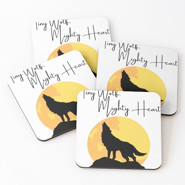 Item preview, Tiny Wolf, Mighty Heart – Cute Wolf Graphic Design designed and sold by ShiftAndShade.