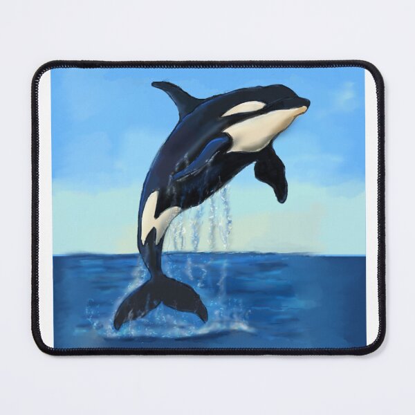 Item preview, Summer Orca Splashing Ocean Waves Digital Illustration designed and sold by hopenoli_art.