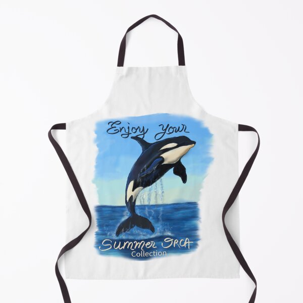 Item preview, Summer Orca Splashing Ocean Waves Digital Illustration designed and sold by hopenoli_art.
