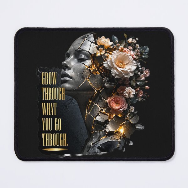 Item preview, Grow Through What You Go Through - Kintsugi Surreal Flower Art Sticker designed and sold by Scro-Ciob-Shop.