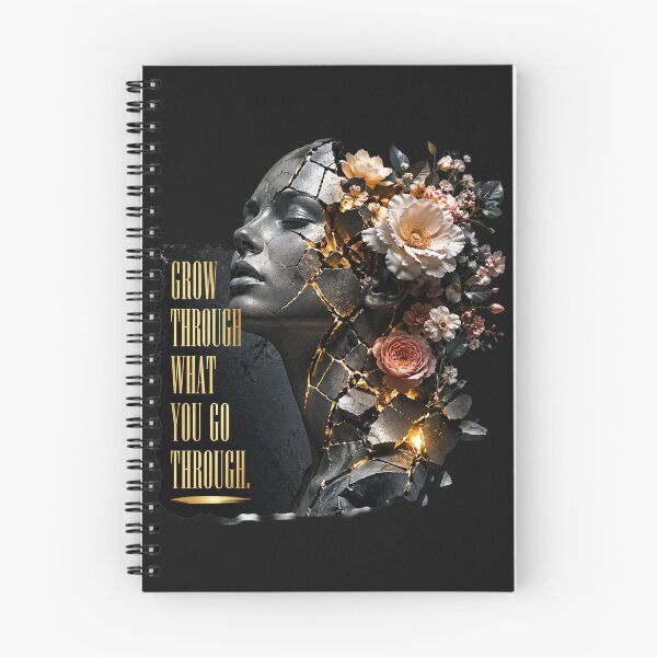 Item preview, Grow Through What You Go Through - Kintsugi Surreal Flower Art Sticker designed and sold by Scro-Ciob-Shop.