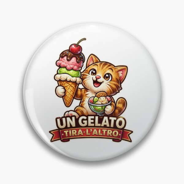 Item preview, Cute Cat Eating Ice Cream Italian Quote T-Shirt designed and sold by styledigital.