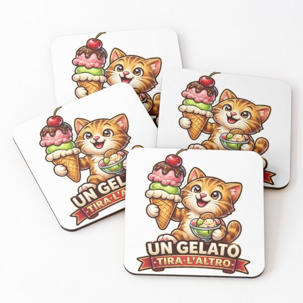 Item preview, Cute Cat Eating Ice Cream Italian Quote T-Shirt designed and sold by styledigital.