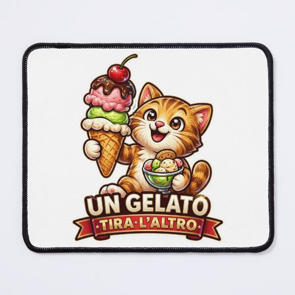 Item preview, Cute Cat Eating Ice Cream Italian Quote T-Shirt designed and sold by styledigital.