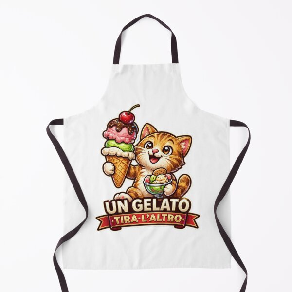 Item preview, Camiseta con cita italiana de un lindo gato comiendo helado designed and sold by styledigital.