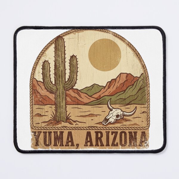 Item preview, Yuma Arizona Desert - Vintage Western Cactus Design designed and sold by ShirtsUp-Lane.