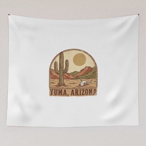 Item preview, Yuma Arizona Desert - Vintage Western Cactus Design designed and sold by ShirtsUp-Lane.
