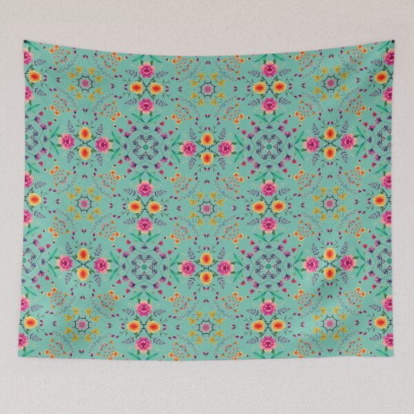 Item preview, Seamless Botanical Kaleidoscope Pattern - Colorful Floral Mandala designed and sold by DreamsArtwear.