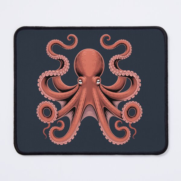 Item preview, Vintage Red Octopus T-Shirt & Sticker – Nautical Sea Creature Illustration for Ocean and Marine Life Lovers designed and sold by ZyxDes.