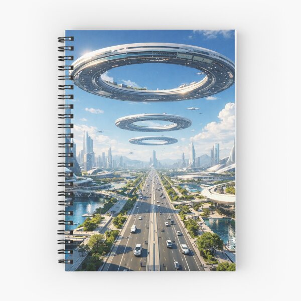Item preview, Floating future metropolis vision designed and sold by Sigtrix.