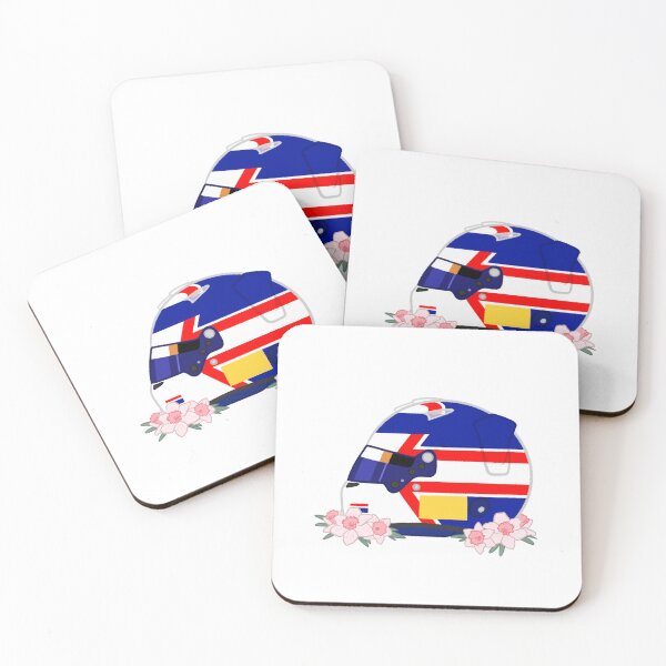 Item preview, Alex Albon 2026 Barcelona Helmet With Flowers  designed and sold by OriDraws.