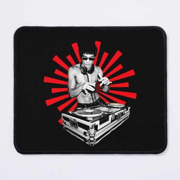 Item preview, Bruce Lee DJ Scratching Vinyl Records Retro Meme designed and sold by RustBloomart.