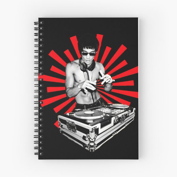 Item preview, Bruce Lee DJ Scratching Vinyl Records Retro Meme designed and sold by RustBloomart.