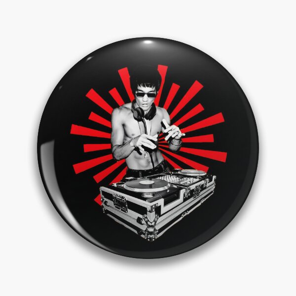 Item preview, Bruce Lee DJ Scratching Vinyl Records Retro Meme designed and sold by RustBloomart.