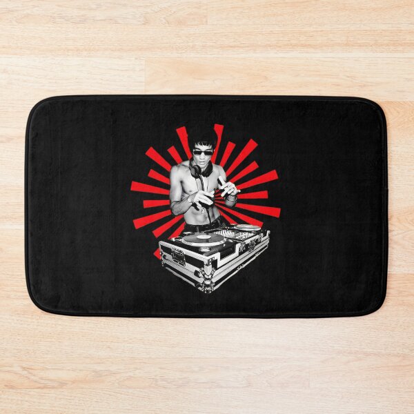 Item preview, Bruce Lee DJ Scratching Vinyl Records Retro Meme designed and sold by RustBloomart.