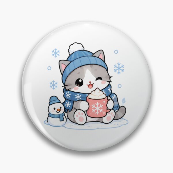 Item preview, Cute Winter Cat with Hot Cocoa designed and sold by  Cat Lady.