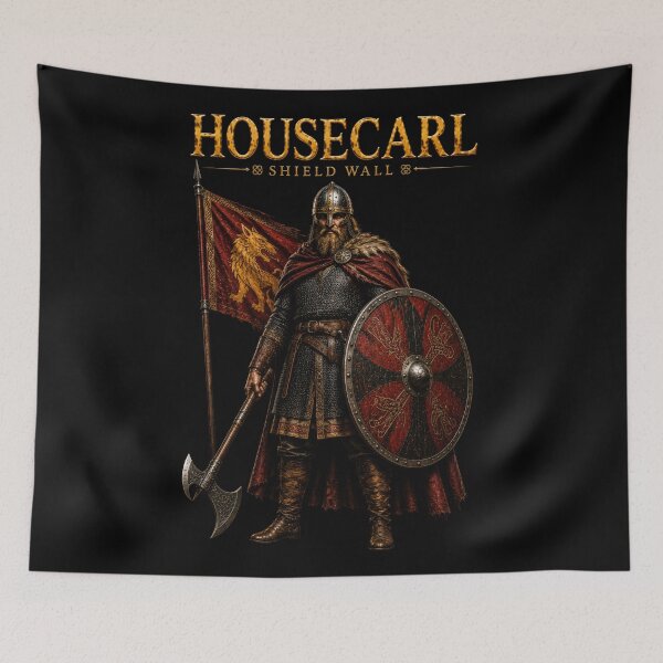 Item preview, Housecarl Anglo Saxon Elite Warrior Art designed and sold by Retr0Tshirts.