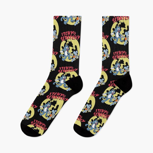 Item preview, Itchy and Scratchy Retro Cartoon Silhouette designed and sold by RustBloomart.