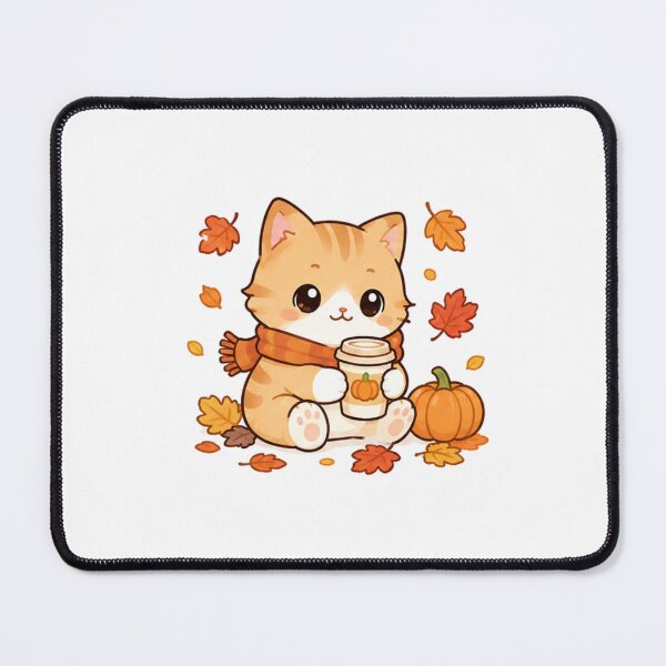 Item preview, Cute Autumn Tabby Cat with Coffee designed and sold by Cat Lady.