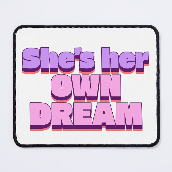 Item preview, She Is Her Own Dream – Inspirational Feminist Quote Typography Design designed and sold by GlimmerAura.