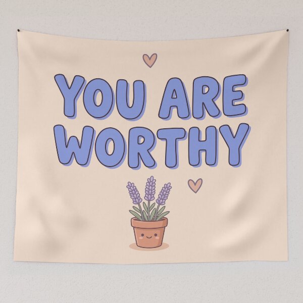 Item preview, You Are Worthy Lavender designed and sold by Amir Faysal.