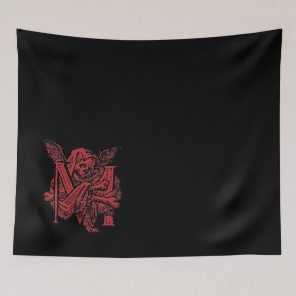 Item preview, Memento Mori Minstrel (red) - Medieval Woodcut Art designed and sold by Dungeon-Shop.