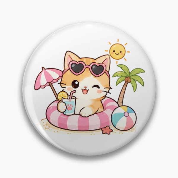 Item preview, Cute Summer Cat Beach Vacation designed and sold by  Cat Lady.