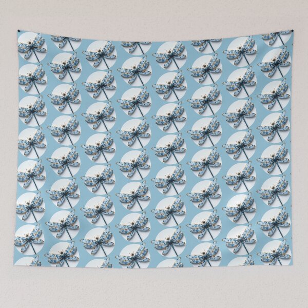 Item preview, White and blue Porcelain Dragonfly designed and sold by Selena-V.