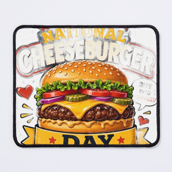 Item preview, Happy National Cheeseburger Day Sticker designed and sold by Artisan Finds Online.