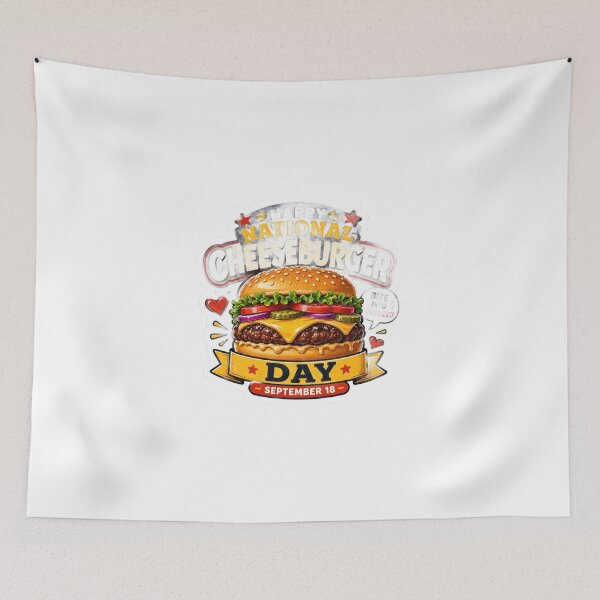 Item preview, Happy National Cheeseburger Day Sticker designed and sold by Artisan Finds Online.