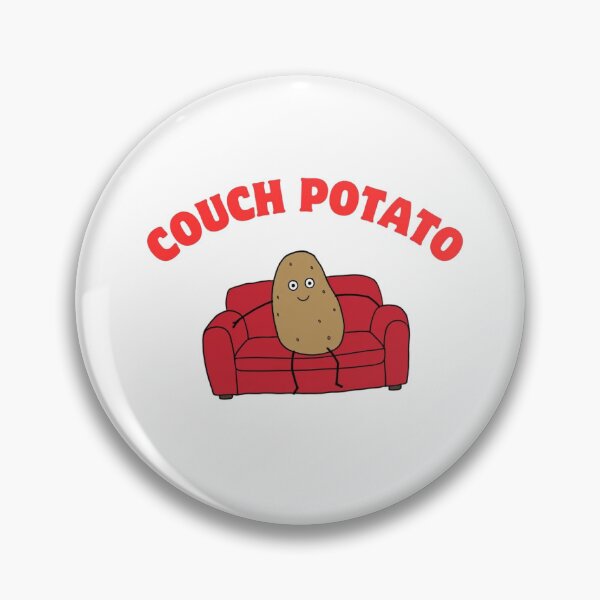 Item preview, Cute Couch Potato Cartoon Sitting on a Red Sofa – Funny Lazy Day Design designed and sold by MemesCreate1.