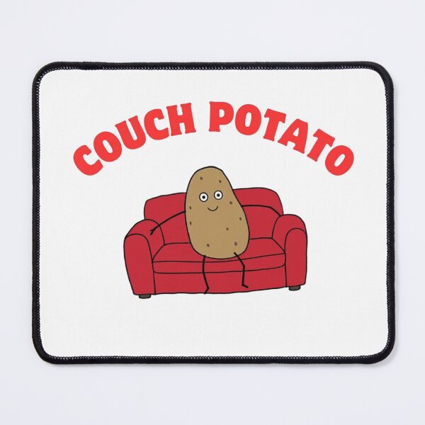 Item preview, Cute Couch Potato Cartoon Sitting on a Red Sofa – Funny Lazy Day Design designed and sold by MemesCreate1.