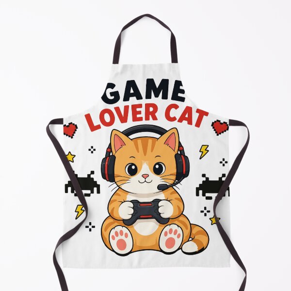 Item preview, Game Lover Cat Cute Gamer Cat Gaming Cat Illustration designed and sold by banglalook.