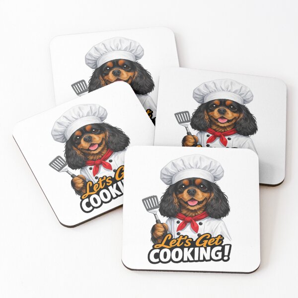 Item preview, Lets Get Cooking Black and Tan Cavalier designed and sold by SpottyRainbow.