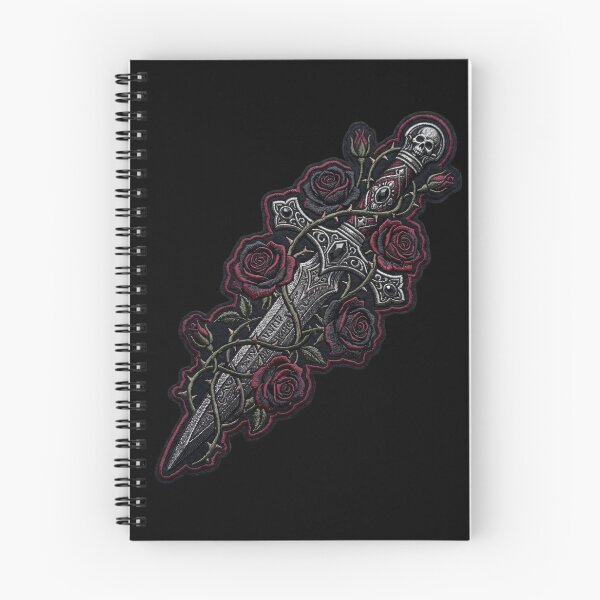 Item preview, Gothic Dagger with Skull and Roses, Embroidered Style designed and sold by David Mateo ArtWorks.