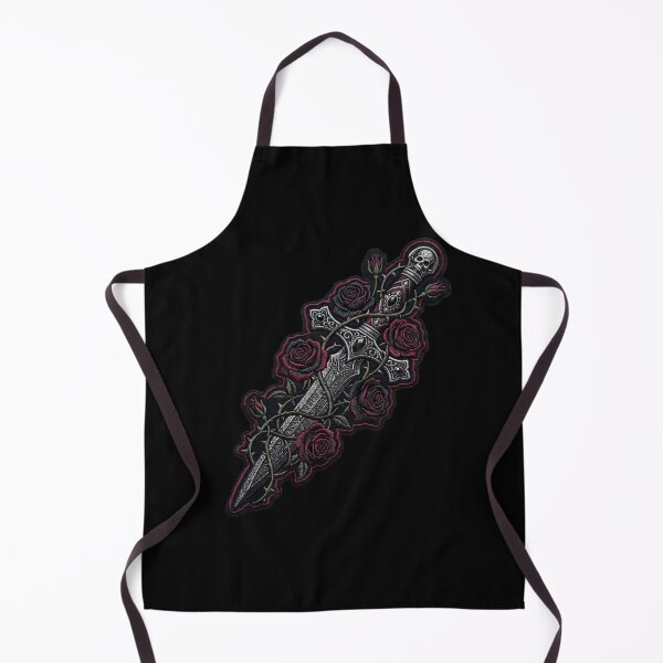 Item preview, Gothic Dagger with Skull and Roses, Embroidered Style designed and sold by David Mateo ArtWorks.