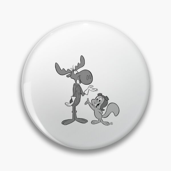 Item preview, Rocky And Bullwinkle In Black And White designed and sold by EviBenbato.