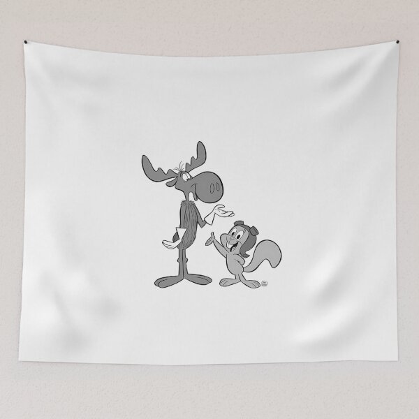 Item preview, Rocky And Bullwinkle In Black And White designed and sold by EviBenbato.