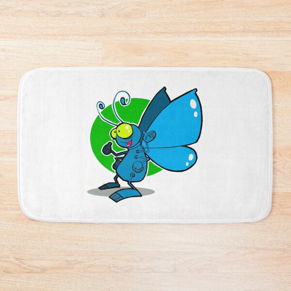 Item preview, Funny Cartoon Butterfly Quirky Blue Insect Art designed and sold by Richcameroart.