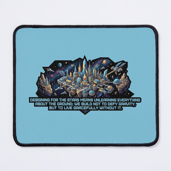 Item preview, Designing For The Stars - Futuristic Space City Quote Sticker designed and sold by Scro-Ciob-Shop.