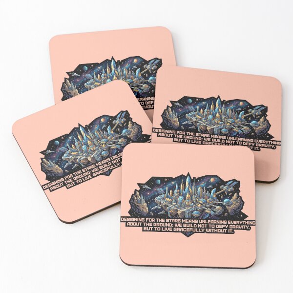 Item preview, Designing For The Stars - Futuristic Space City Quote Sticker designed and sold by Scro-Ciob-Shop.