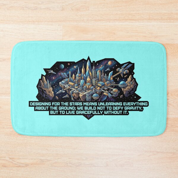 Item preview, Designing For The Stars - Futuristic Space City Quote Sticker designed and sold by Scro-Ciob-Shop.