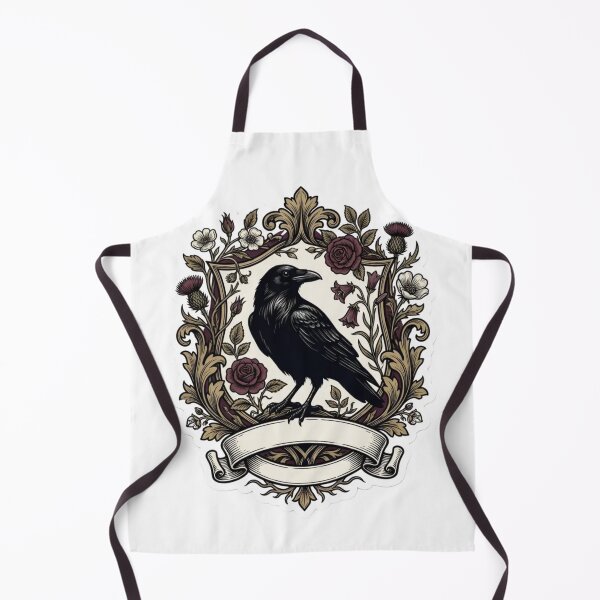 Item preview, Raven Botanical Crest Gothic Nature Emblem designed and sold by StickyGuys.