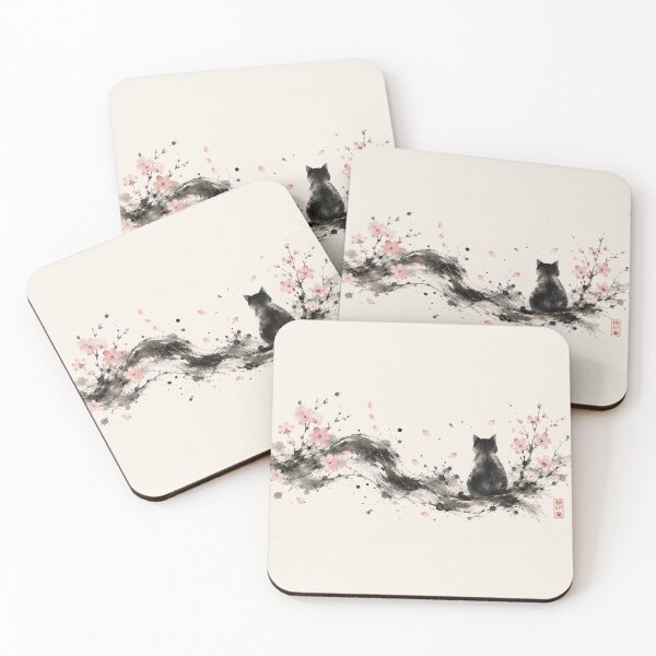 Item preview, Sakura Whispers and a Black Cat designed and sold by lbl-shop.