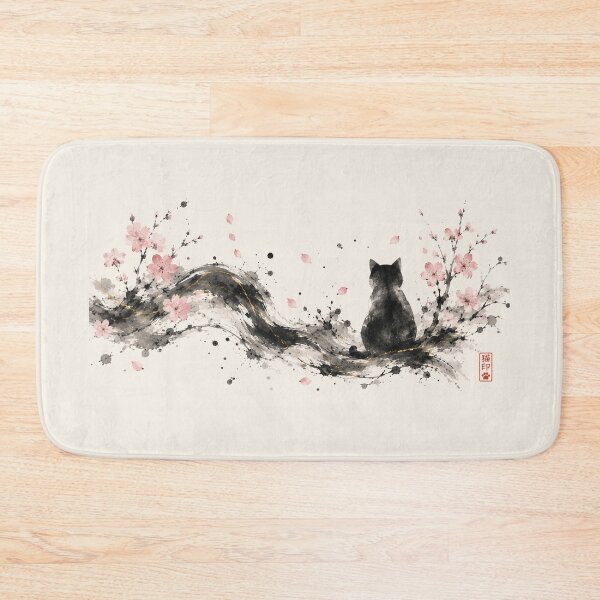 Item preview, Sakura Whispers and a Black Cat designed and sold by lbl-shop.