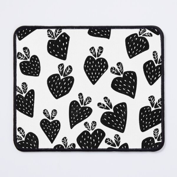 Item preview, Black and White Strawberry Pattern designed and sold by Milovidova.