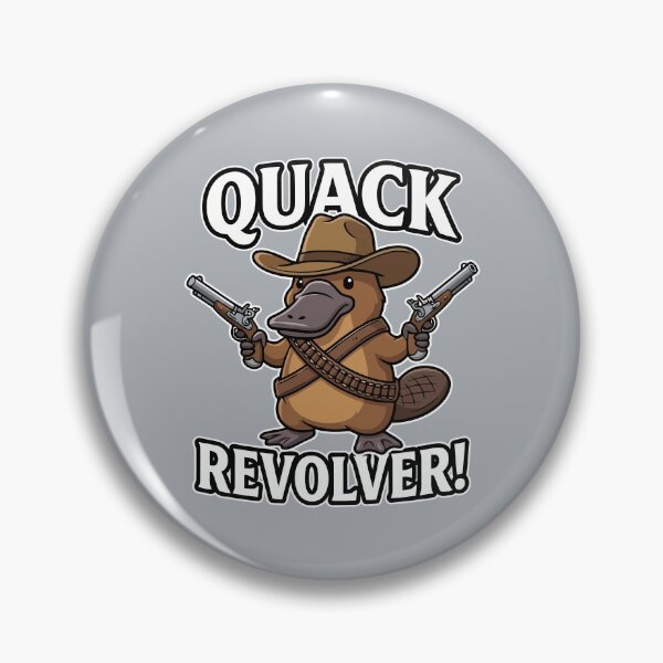 Item preview, Quack Revolver Funny Platypus Cowboy outlaw designed and sold by Amir Faysal.