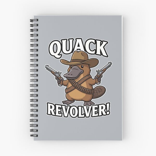 Item preview, Quack Revolver Funny Platypus Cowboy outlaw designed and sold by Amir Faysal.