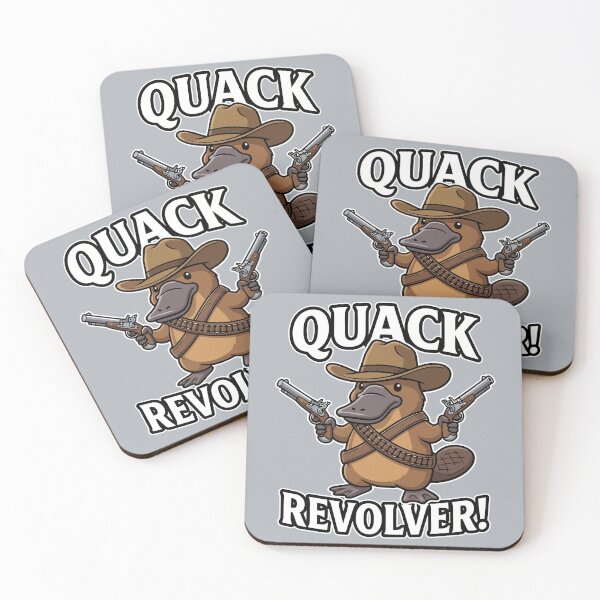 Aperçu de l'œuvre Quack Revolver, ornithorynque rigolo, cowboy hors-la-loi créée et vendue par Amir Faysal.