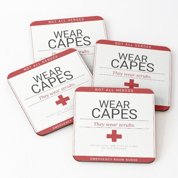 Item preview, Not All Heroes Wear Capes ER Nurse Retro Poster Shirt Emergency Room Gift designed and sold by Urbancraftup.
